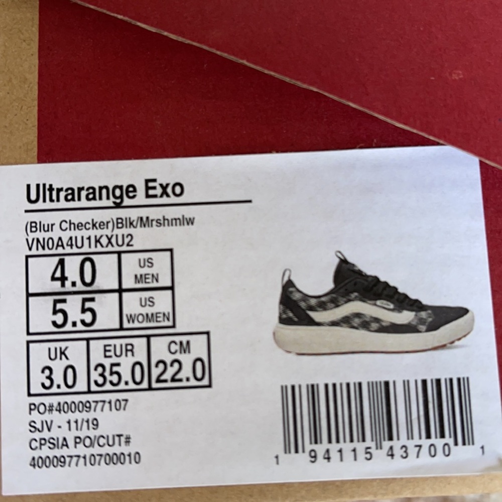 Vans Ultrarange Exo Blur Checker Black/MarshmallwW - Picture 16 of 16
